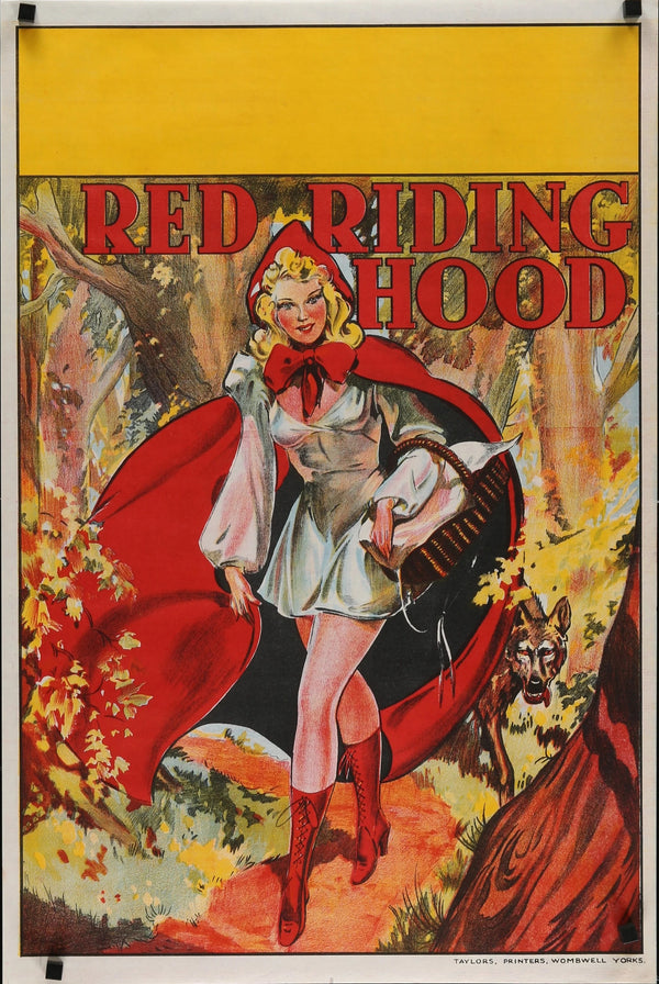 Red Riding Hood, English Stage Play - Original Vintage Poster