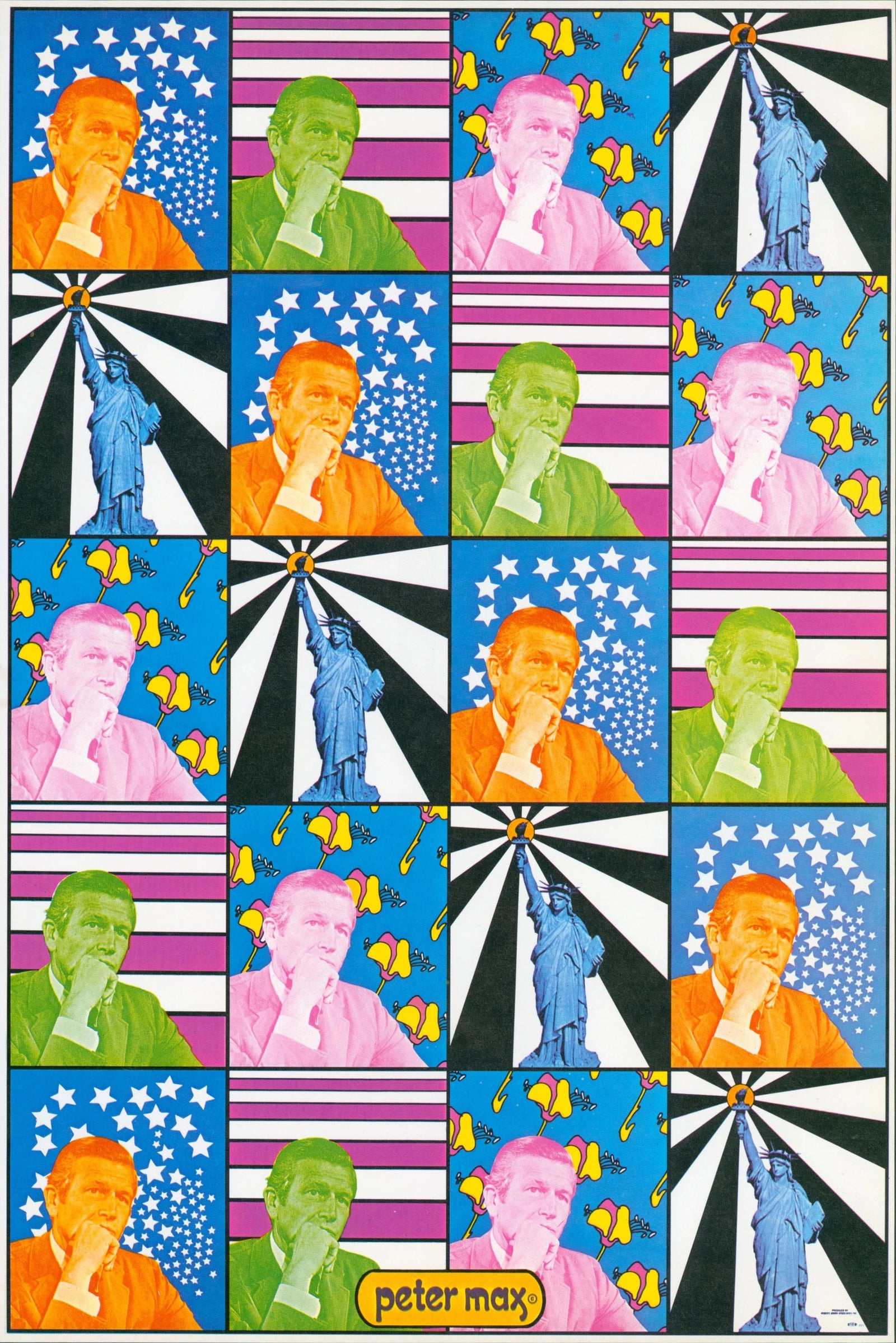 Mayor Lindsay, Peter Max Re-Issue - Original Vintage Poster