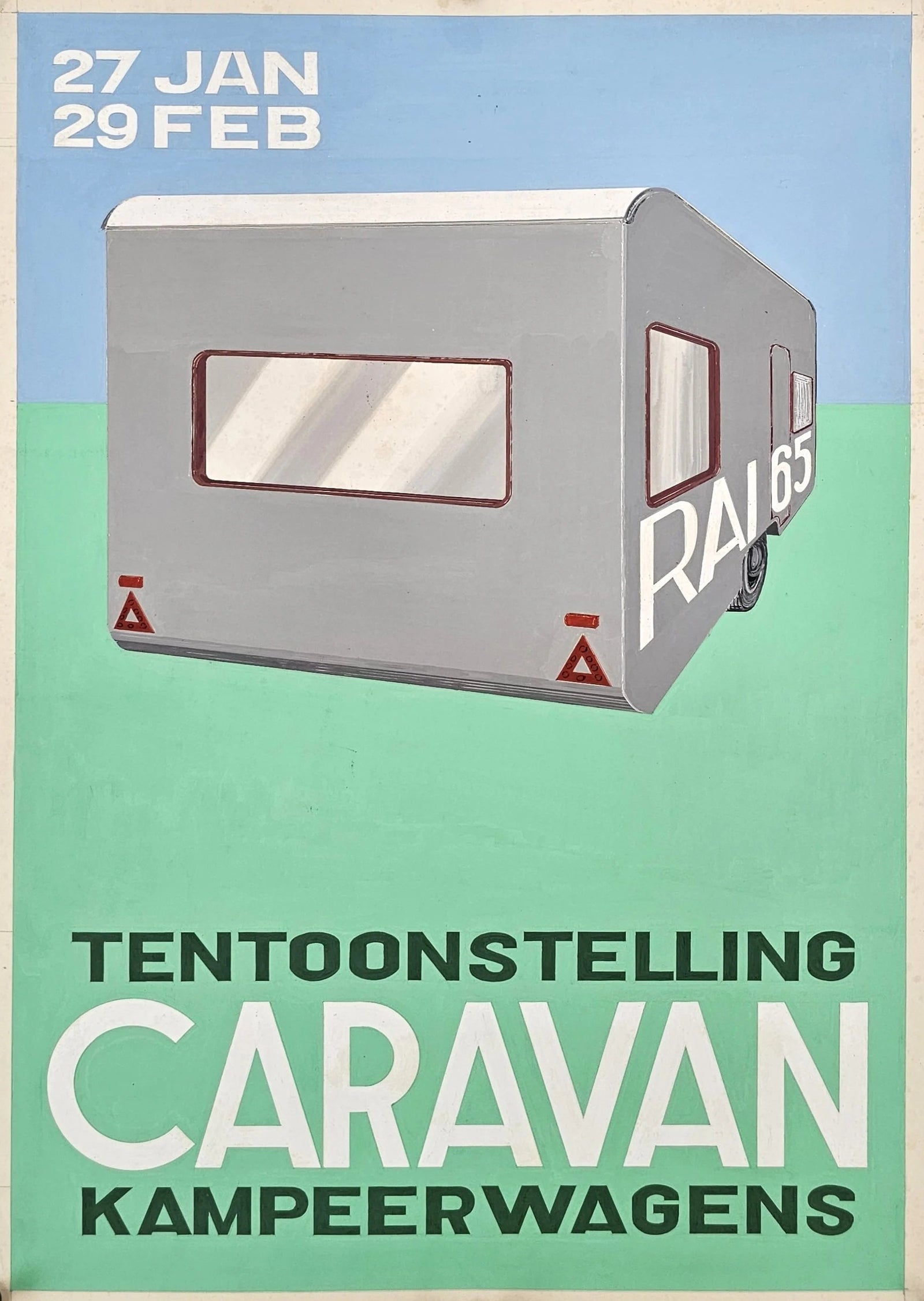 Caravan Exhibition, Amsterdam (Hand Painted Proof) - Original Vintage Poster
