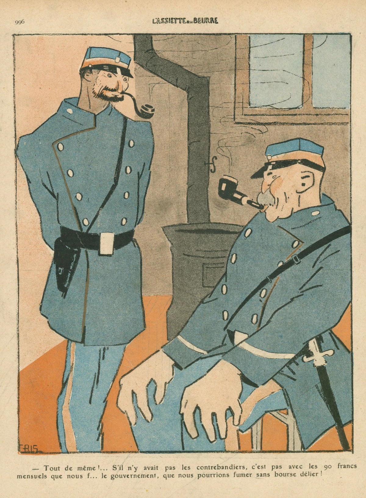 Soldier's Pay, L'Assiette au Beurre - Original Vintage Illustration