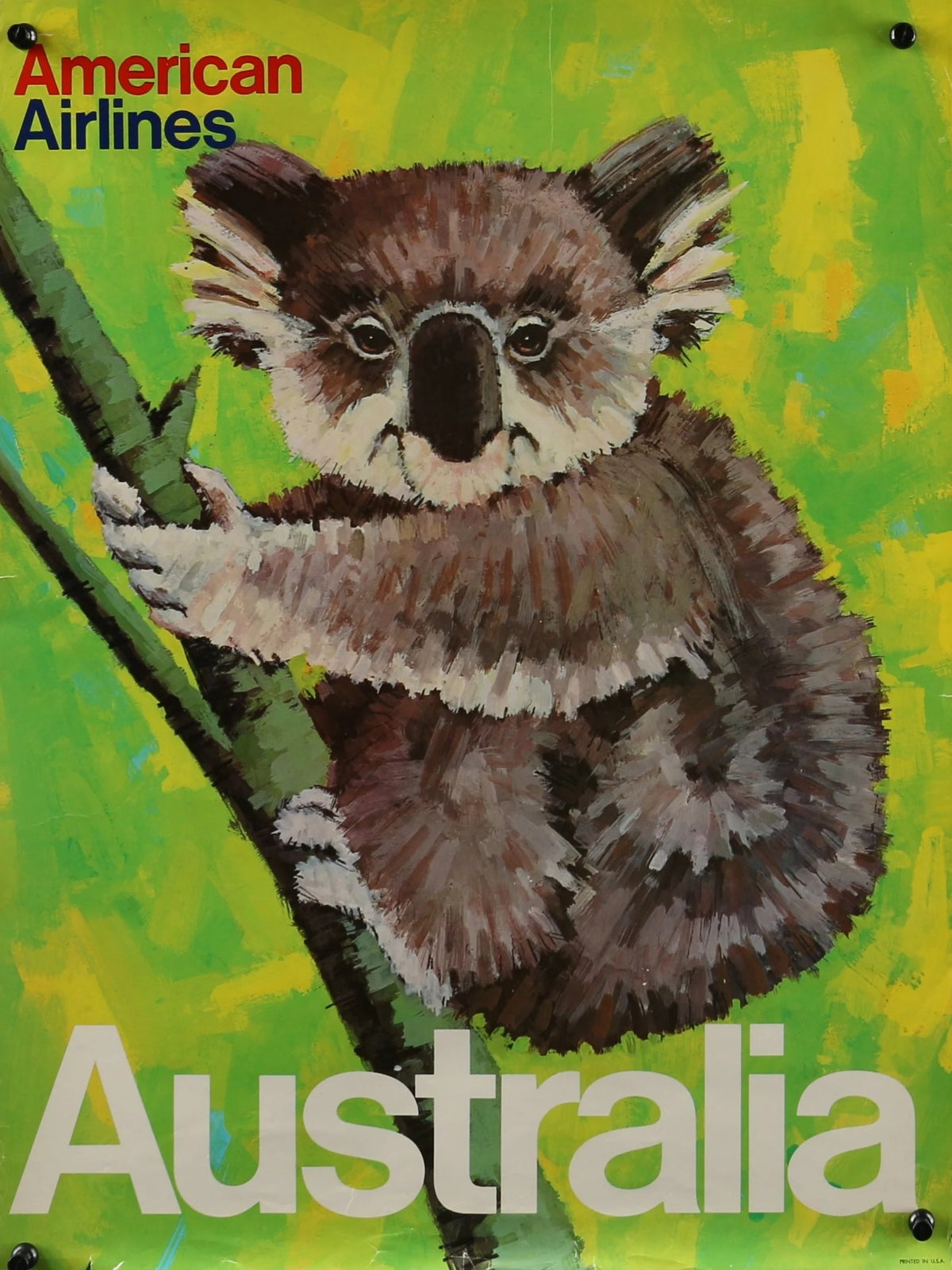 Australia, American Airlines - Original Vintage Poster
