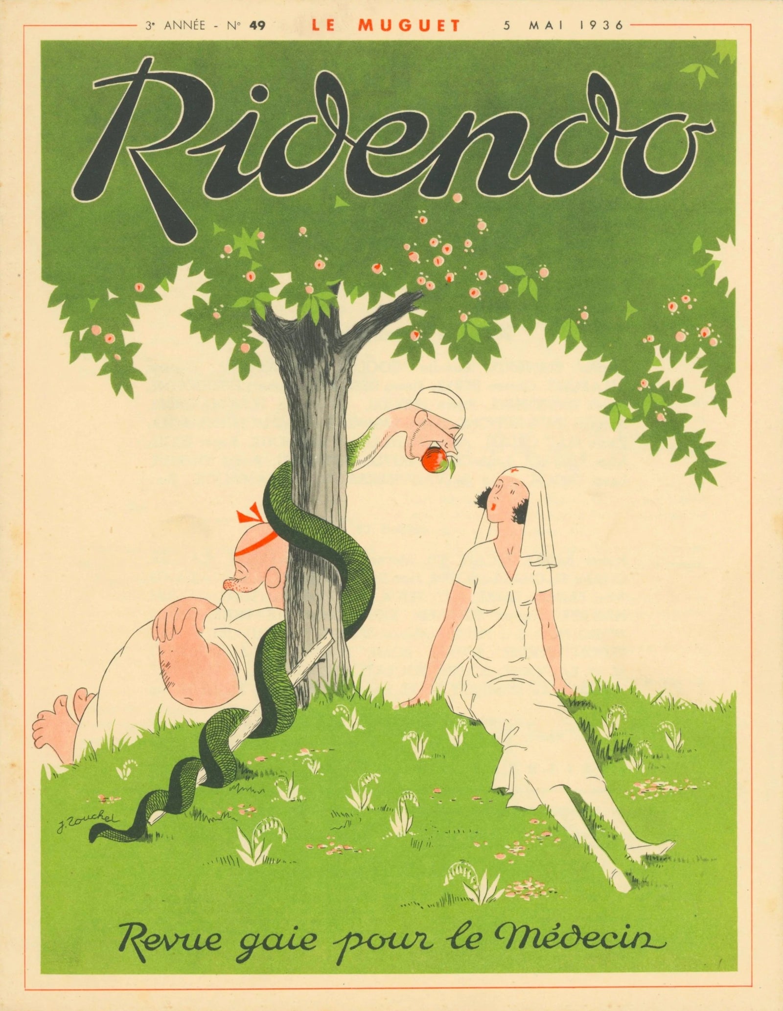 Garden of Eden- Ridendo Magazine - Original Vintage Publication: