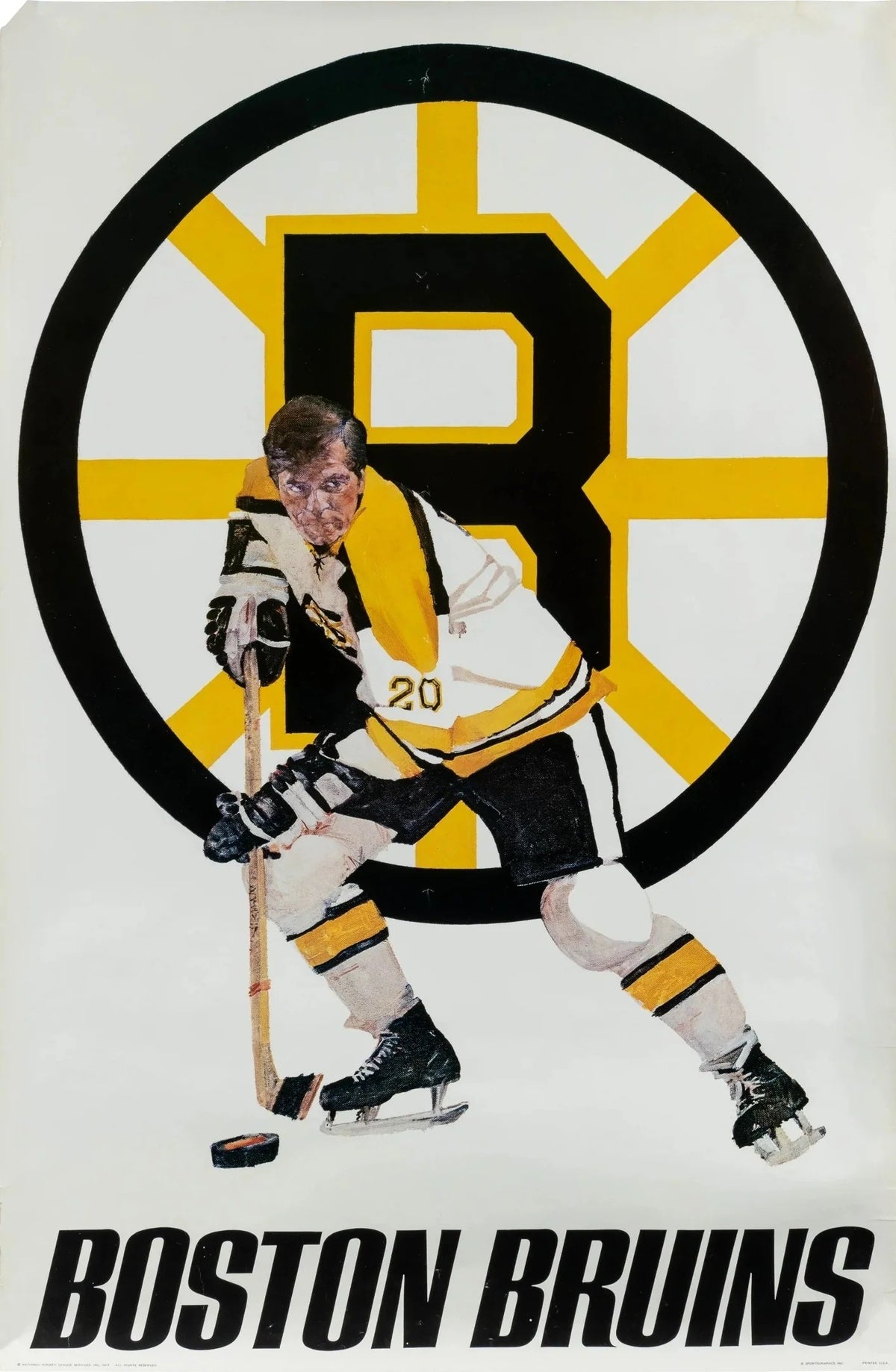 Boston Bruins - Original Vintage Poster