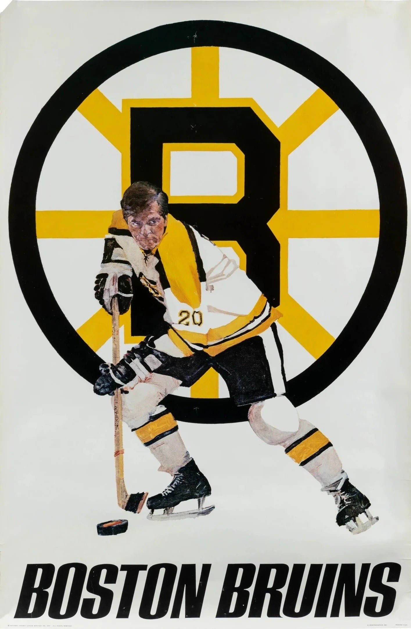 Boston Bruins - Original Vintage Poster