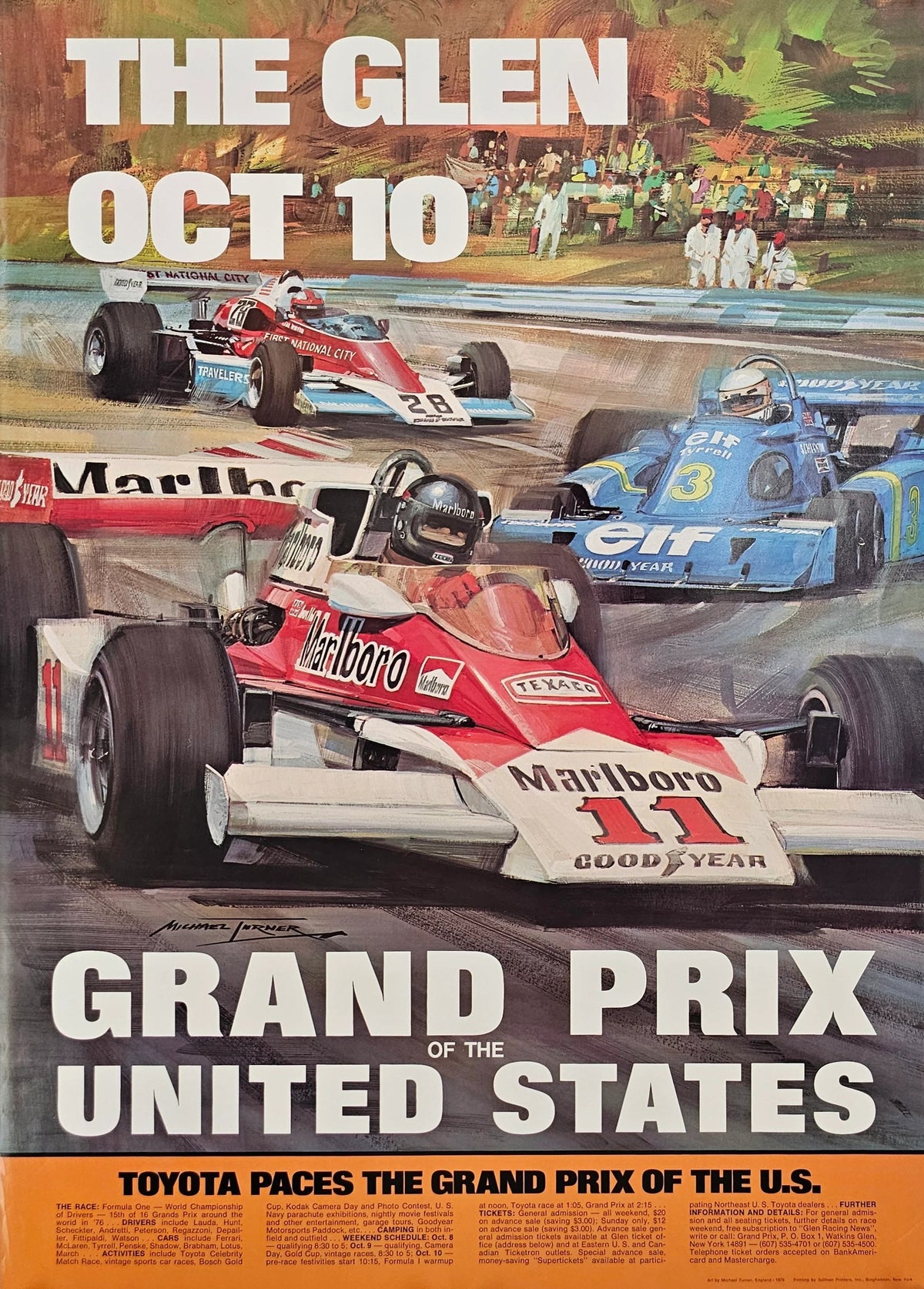 Grand Prix of the United States - Original Vintage Poster