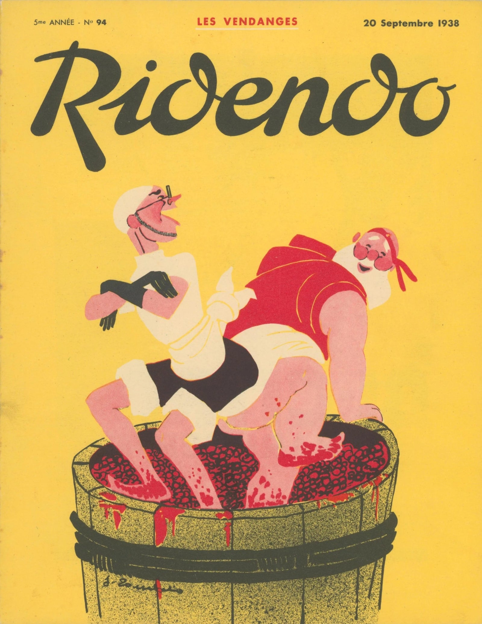 The Winemakers- Ridendo Magazine  - Original Vintage Publication: