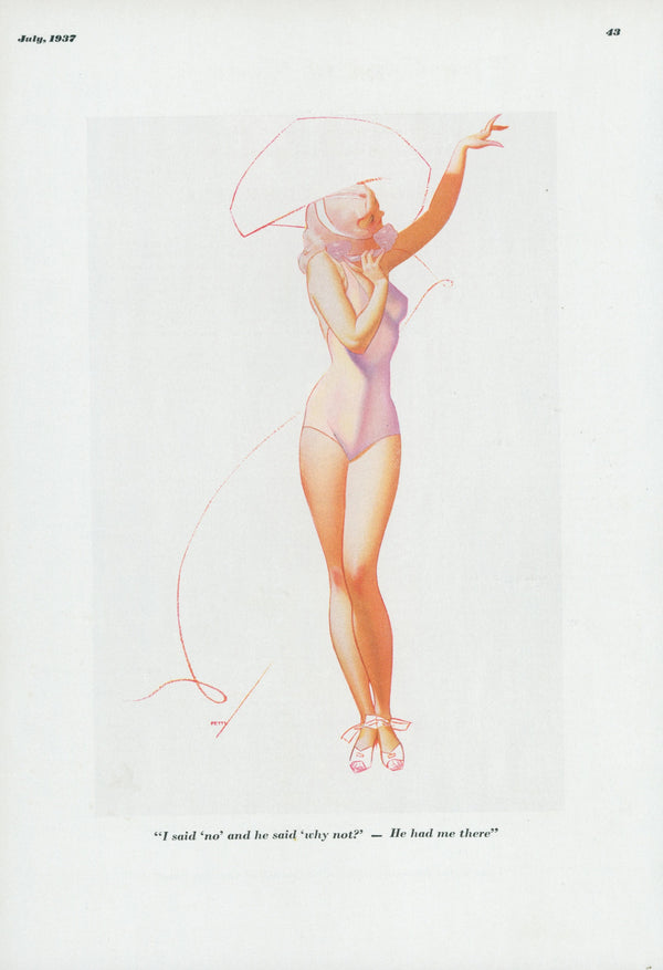 Why Not George Petty - Original Vintage Illustration