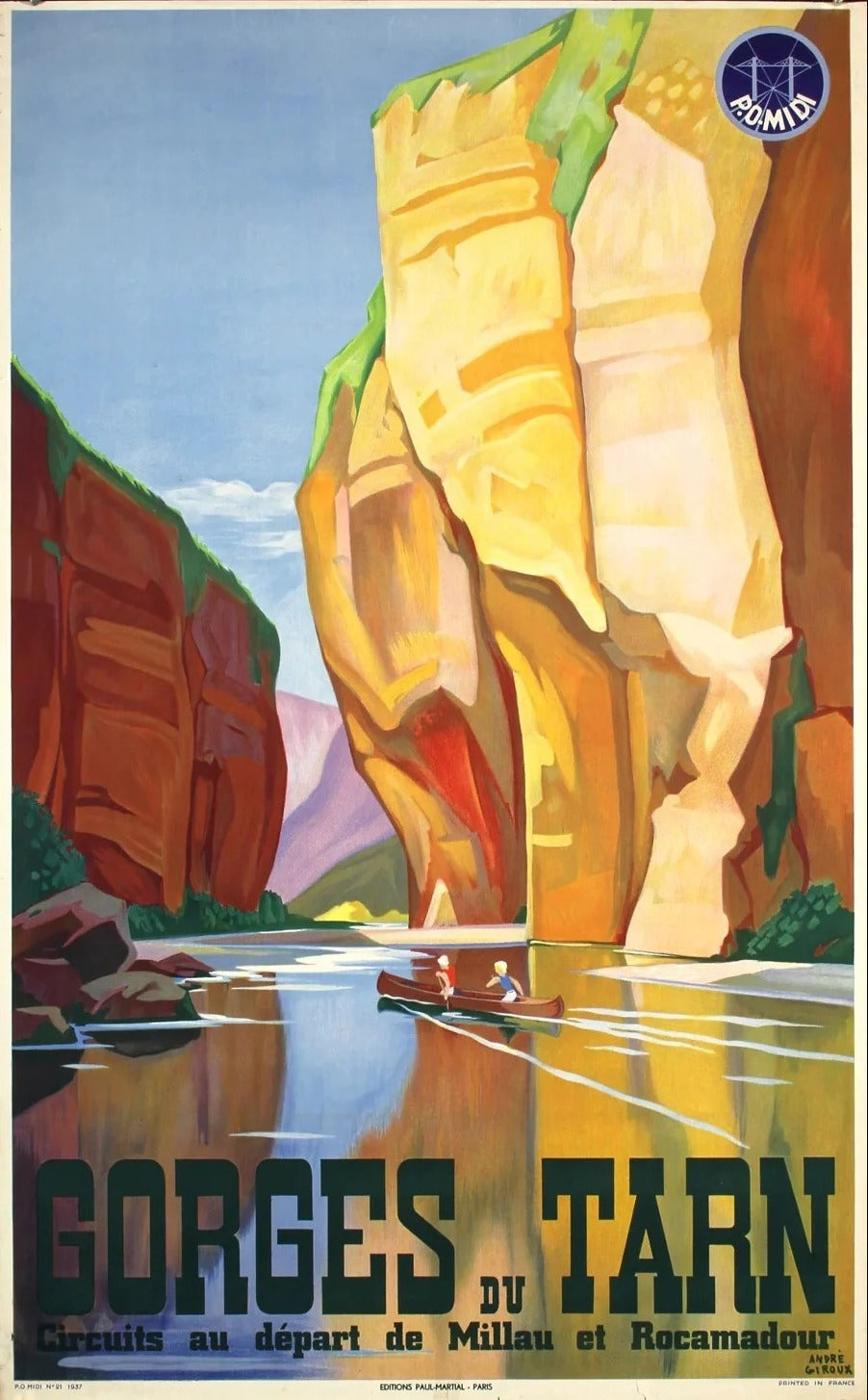 Gorges Du Tarn by André Giroux - Original Vintage Poster