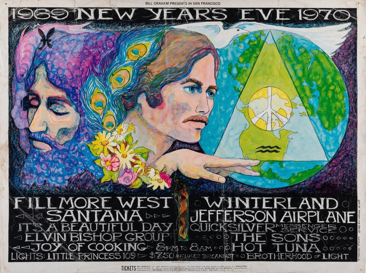 Santana, Jefferson Airplane (BG-209-1) - Original Vintage Poster