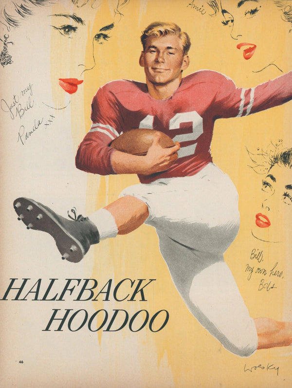Halfback Hoodoo, Collier's Magazine - Original Vintage Ad:
