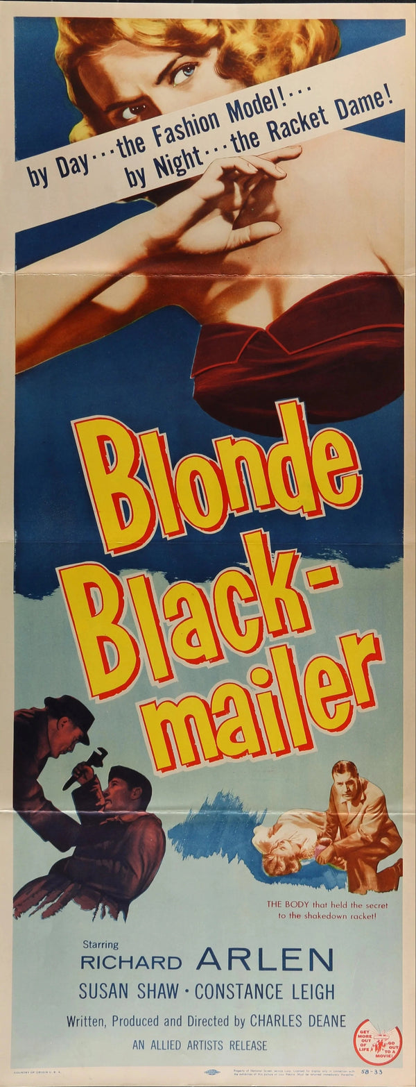 Blonde Black-mailer, Insert - Original Vintage Poster