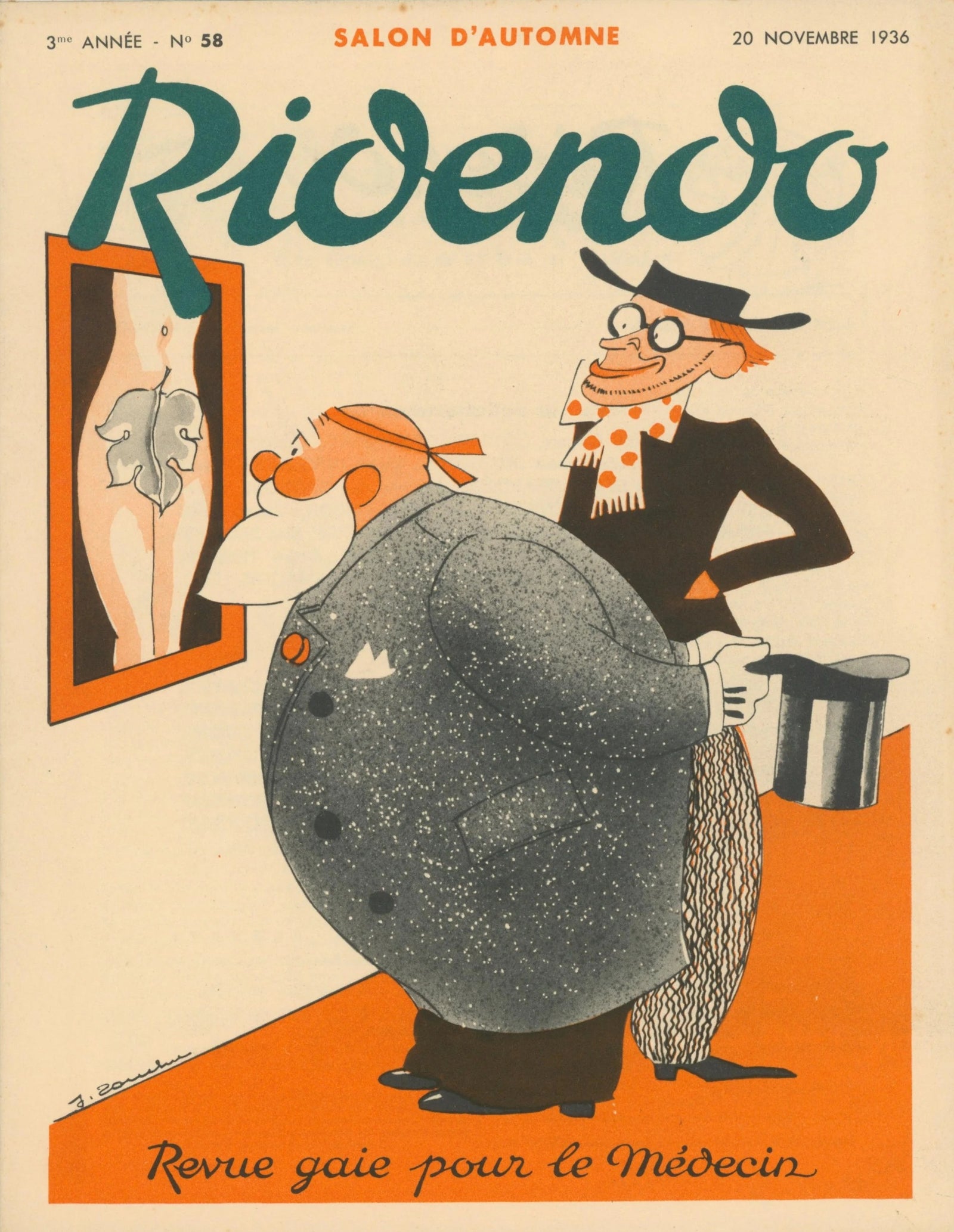 Art Critics- Ridendo Magazine  - Original Vintage Publication: