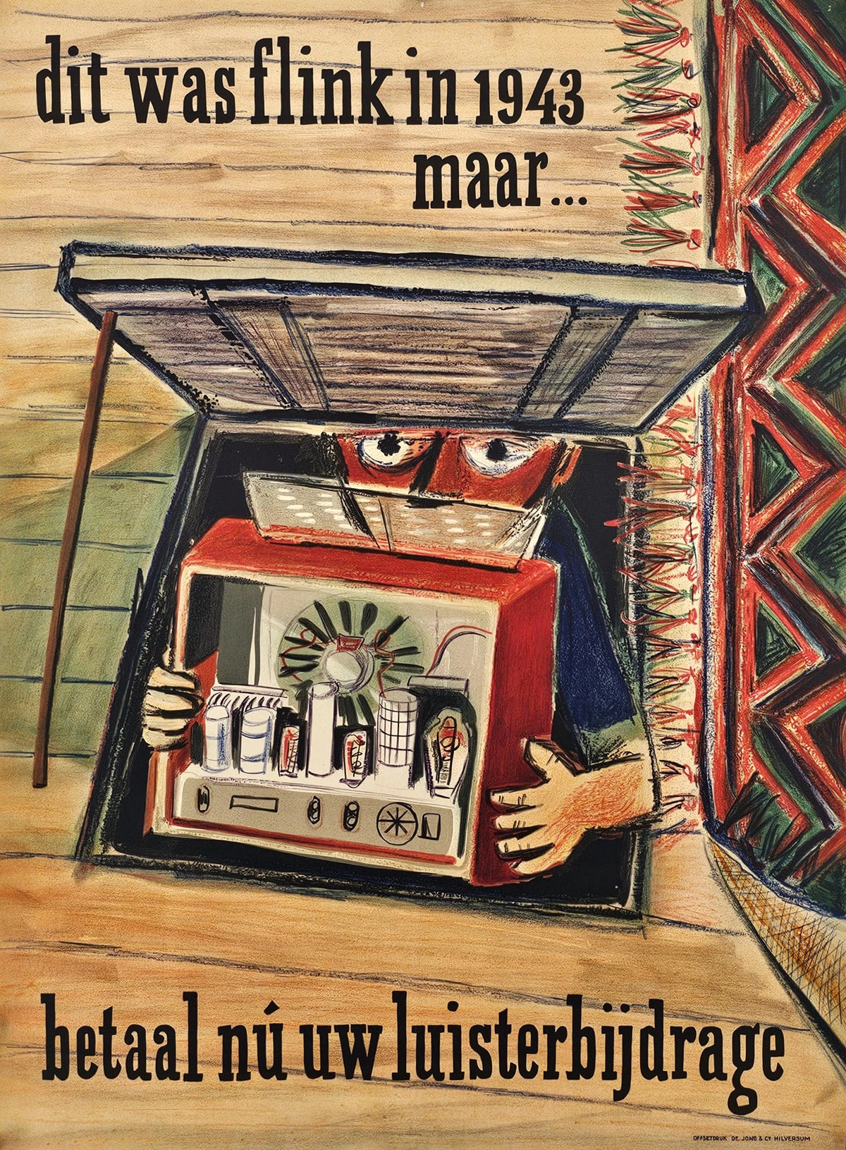 Pay Your Radio License  - Original Vintage Poster