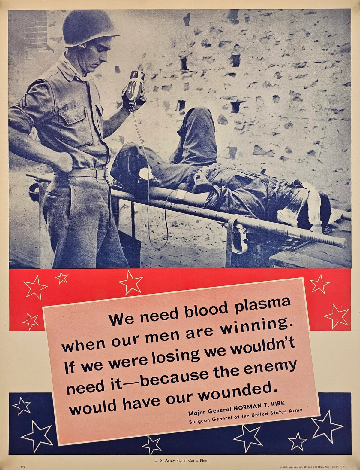 Blood Plasma, Work Propaganda (WW2) - Original Vintage Poster