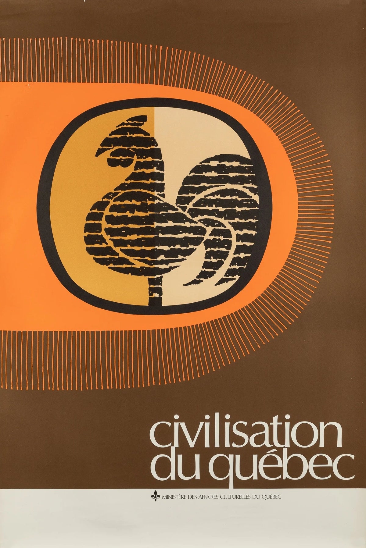 Civilization of Quebec, Quebec Cultural Affairs - Original Vintage Poster