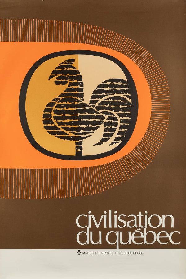 Civilization of Quebec, Quebec Cultural Affairs - Original Vintage Poster