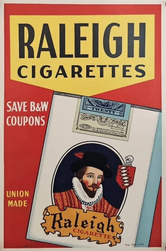 Raleigh Cigarettes - Original Vintage Poster