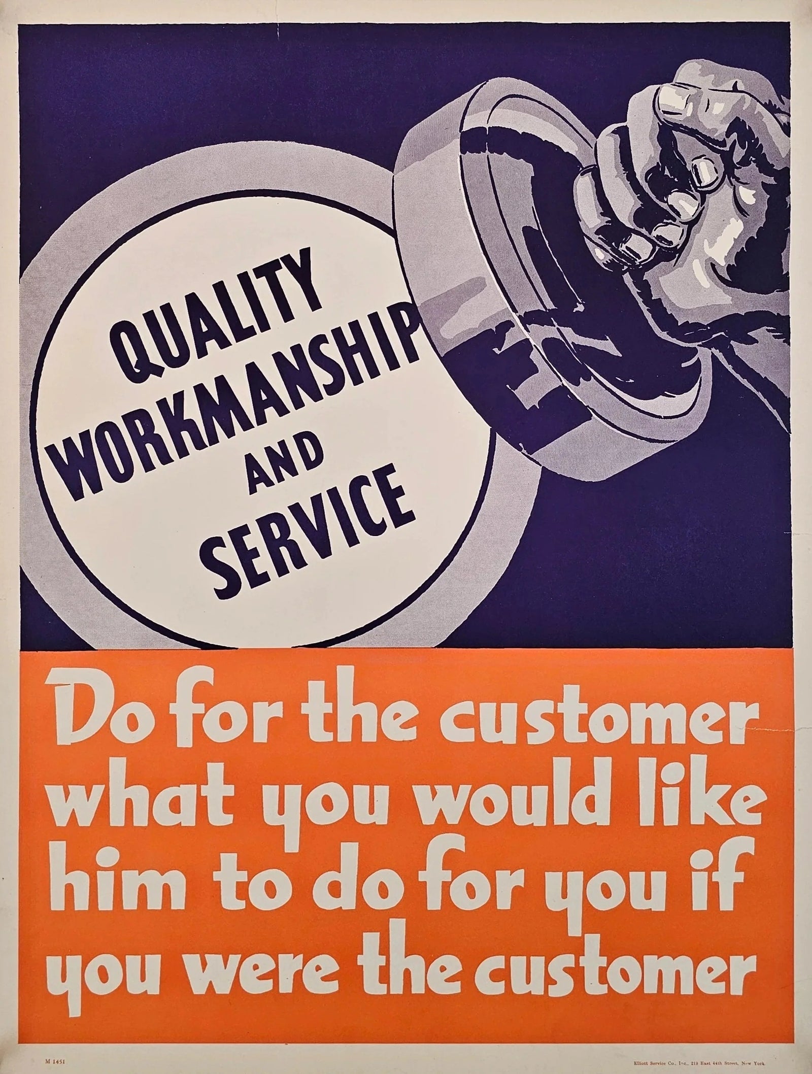 Quality Workmanship, Work Propaganda (WW2) - Original Vintage Poster