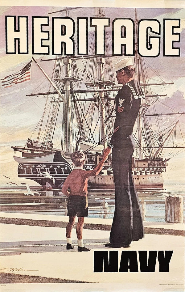 Heritage- Navy - Original Vintage Poster