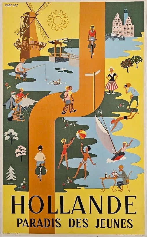 Visit Holland, Paradise for the Young - Original Vintage Poster