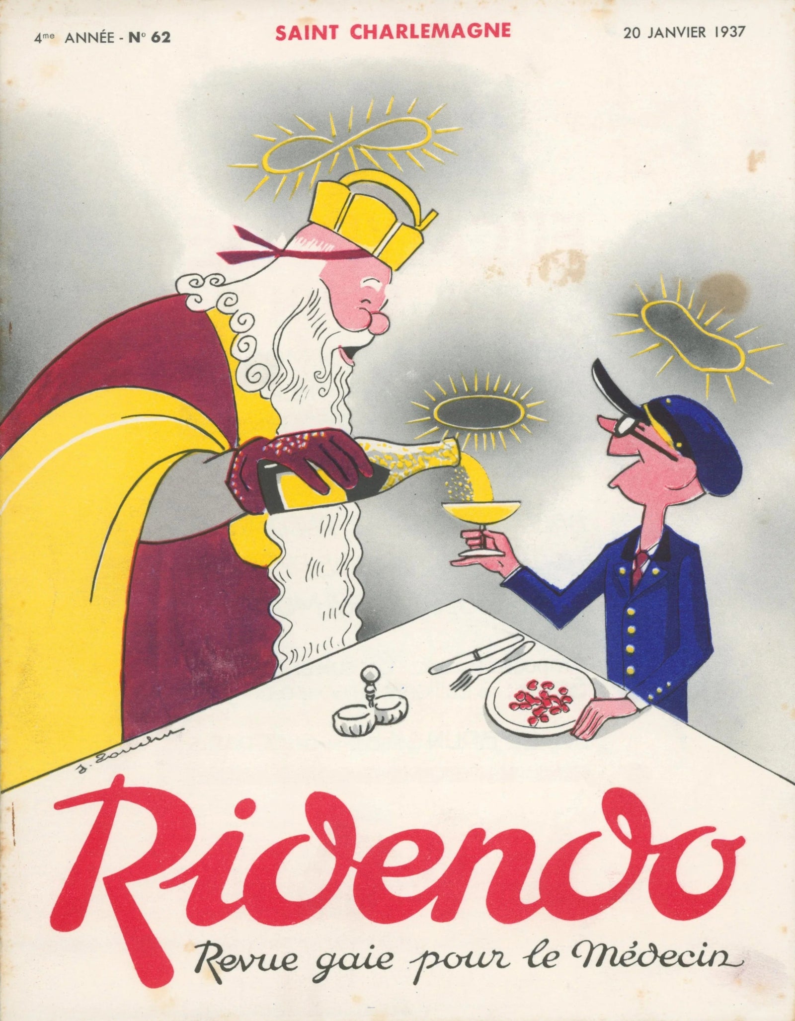 Saint Charlemagne- Ridendo Magazine  - Original Vintage Publication: