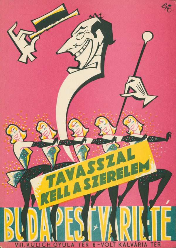 Love is Needed in Spring, Hungarian Tram Poster - Original Vintage Poster