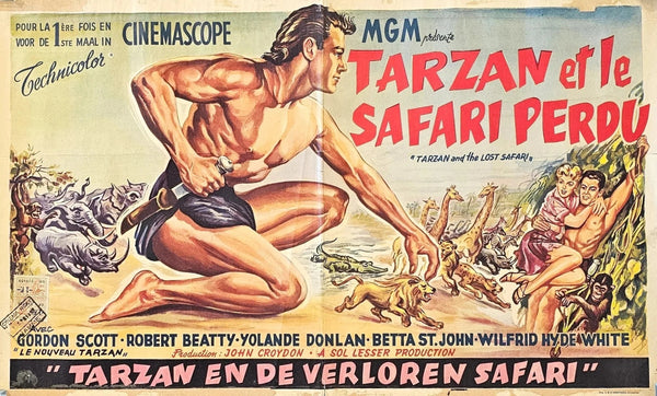 Tarzan, Belgium Release - Original Vintage Poster