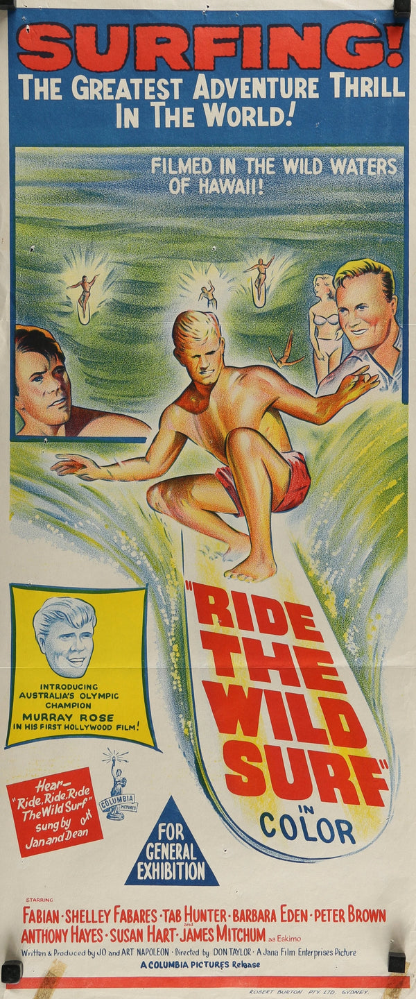 Ride the Wild Surf, Australian Daybill  - Original Vintage Poster