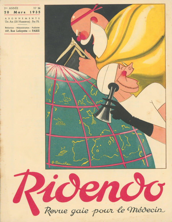 Global Checkup- Ridendo Magazine  - Original Vintage Publication: