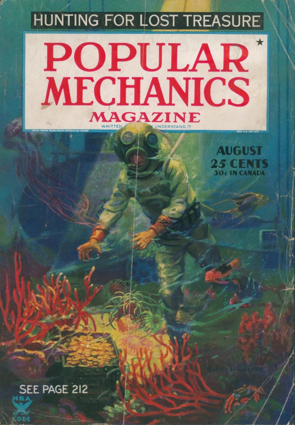 Popular Mechanics Cover 10 - Original Vintage Cover Art:
