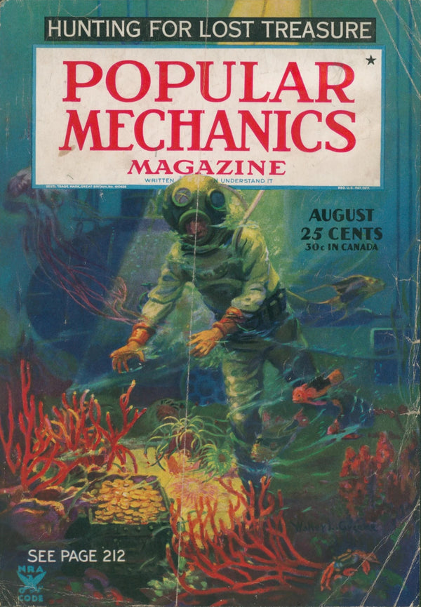 Popular Mechanics Cover 10 - Original Vintage Cover Art: