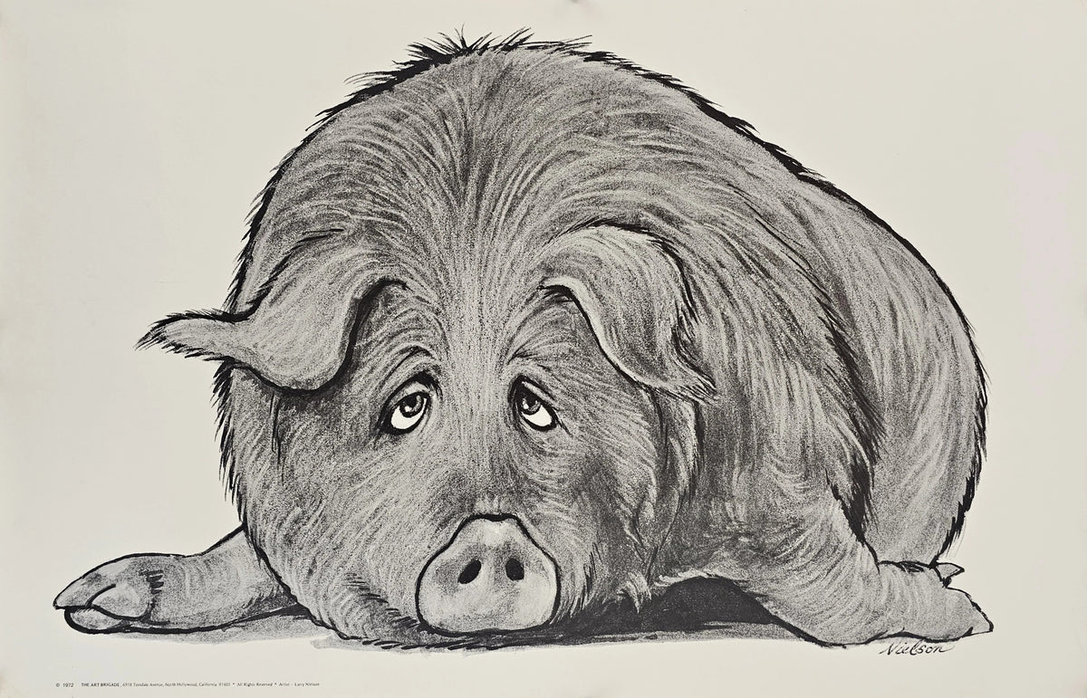 Pig by Larry Nielson - Original Vintage Poster