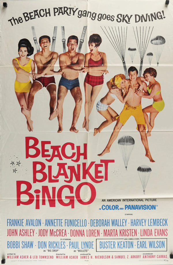 Beach Blanket Bingo 1sh 1965 with Frankie Avalon and Annette Funicello - Original Vintage Poster