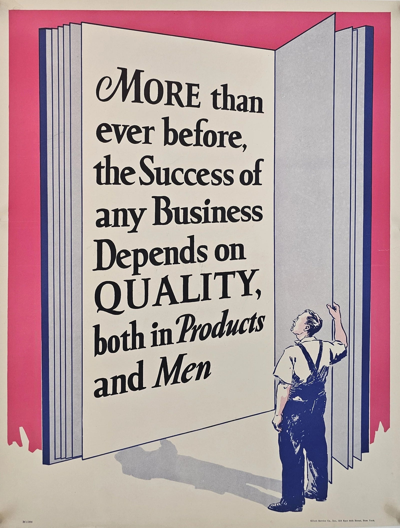 Success Depends on Quality, Work Propaganda (WW2)  - Original Vintage Poster