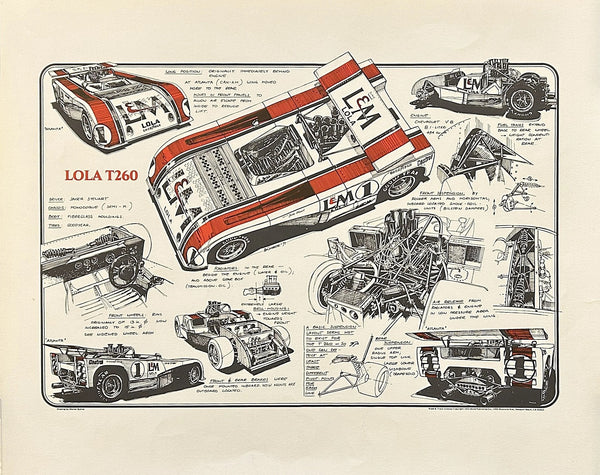 Lola T260, Can-Am Racer - Original Vintage Poster