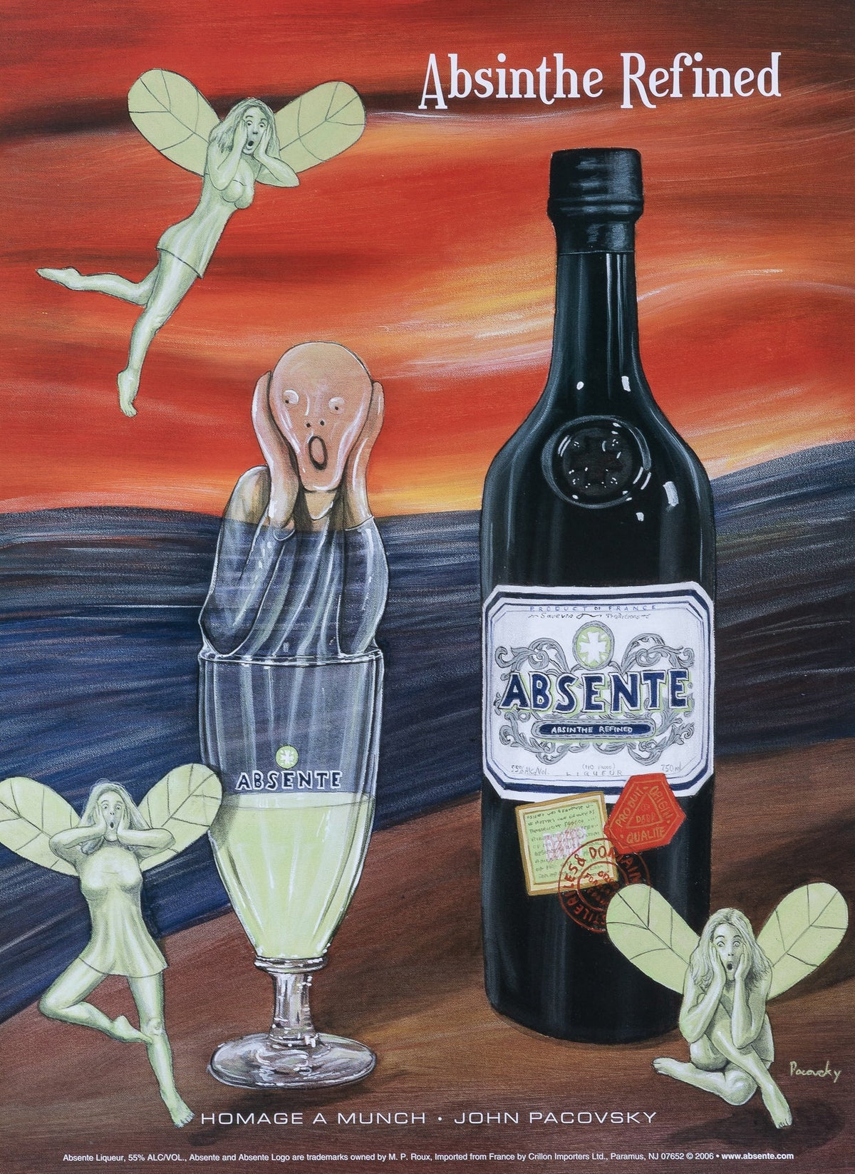 Homage to Munch, Absinthe - Original Vintage Poster