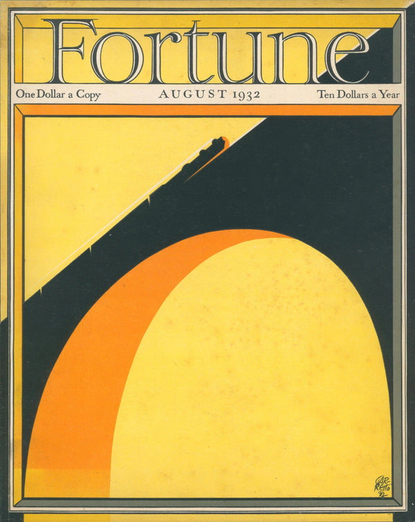 Sunrise Train- Fortune Magazine - Original Vintage Cover Art:
