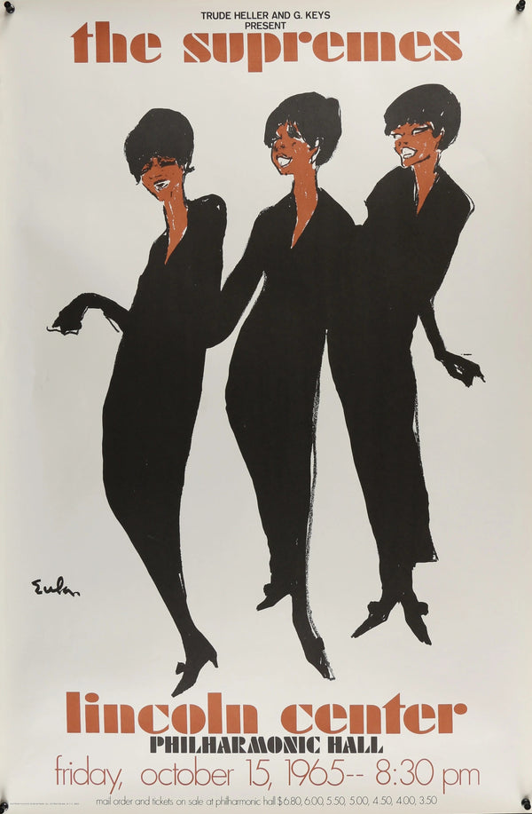 The Supremes, Lincoln Center - Original Vintage Poster