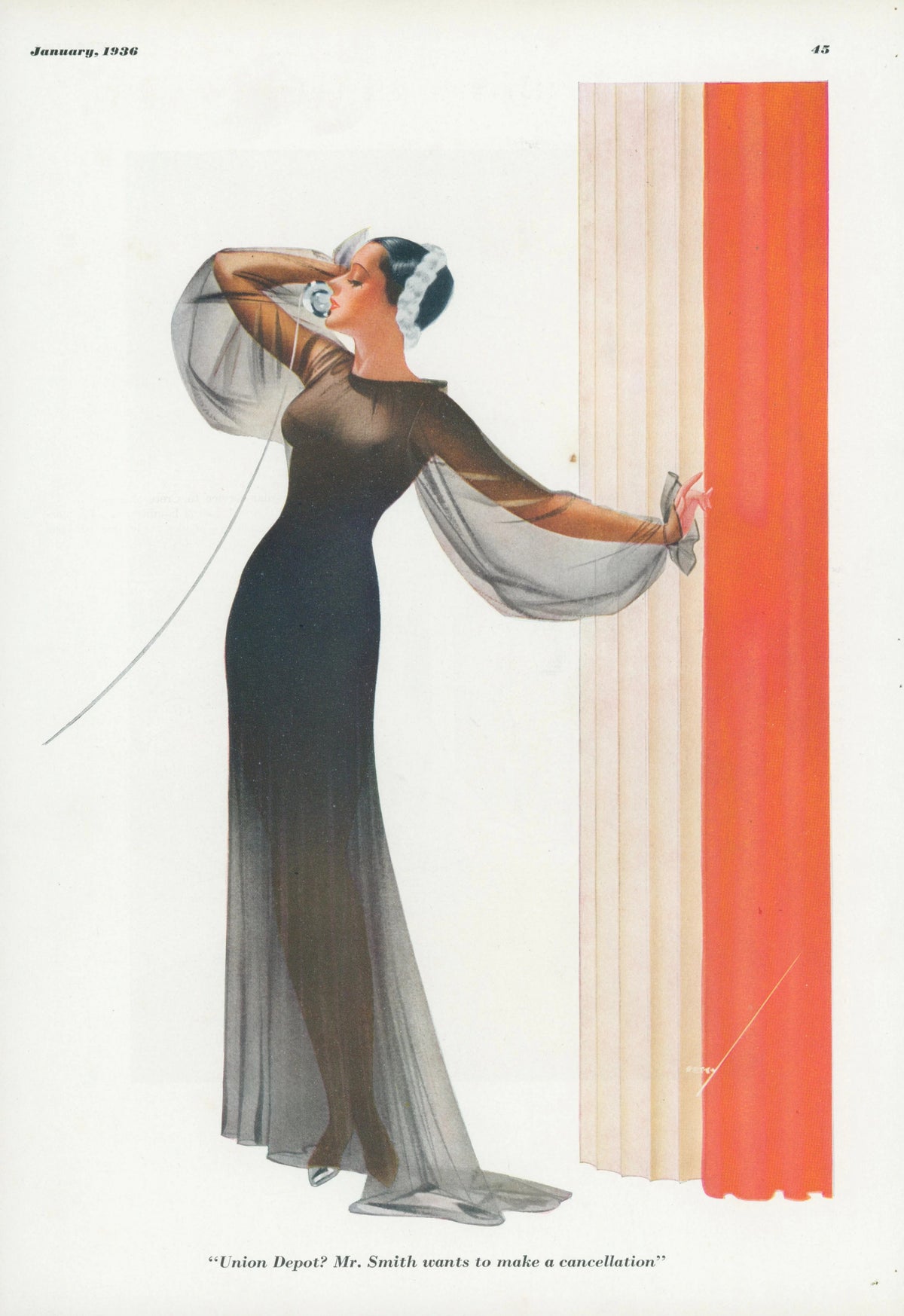 George Petty Pin-Up 58 - Original Vintage Illustration