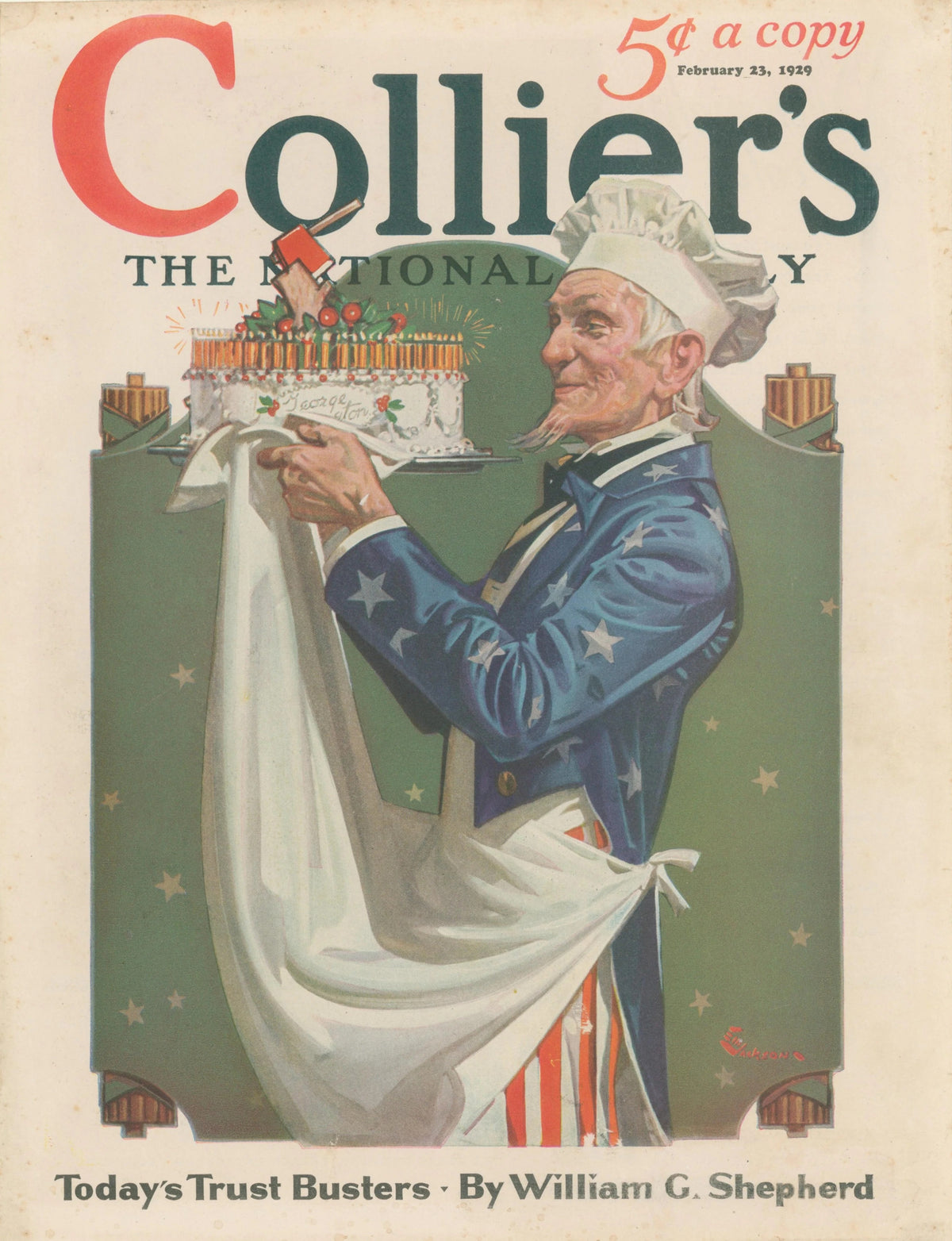 Today's Trust Busters- Collier's Weekly - Original Vintage Cover Art: