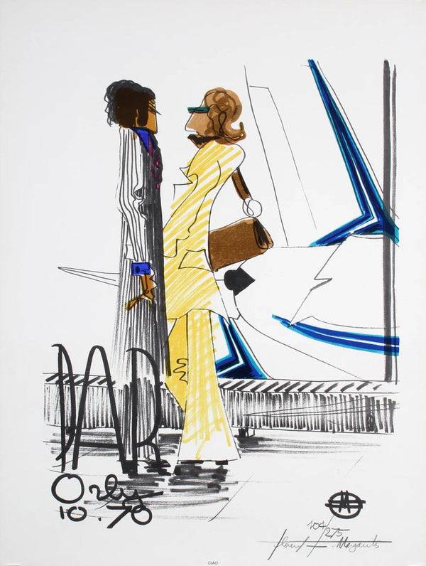 Ciao (Par Orly - Air France) by Florent Margaritis, 1970 - Original Vintage Poster