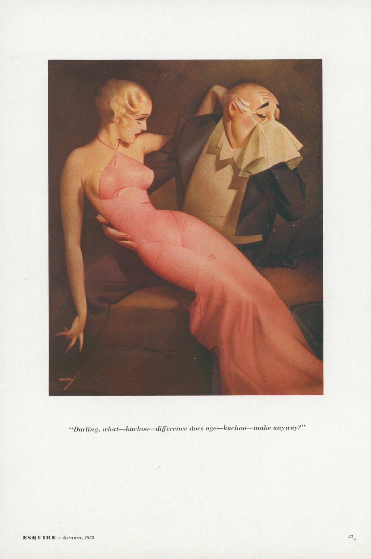 What Difference Does Age Make Anyway? by George Petty - Original Vintage Illustration