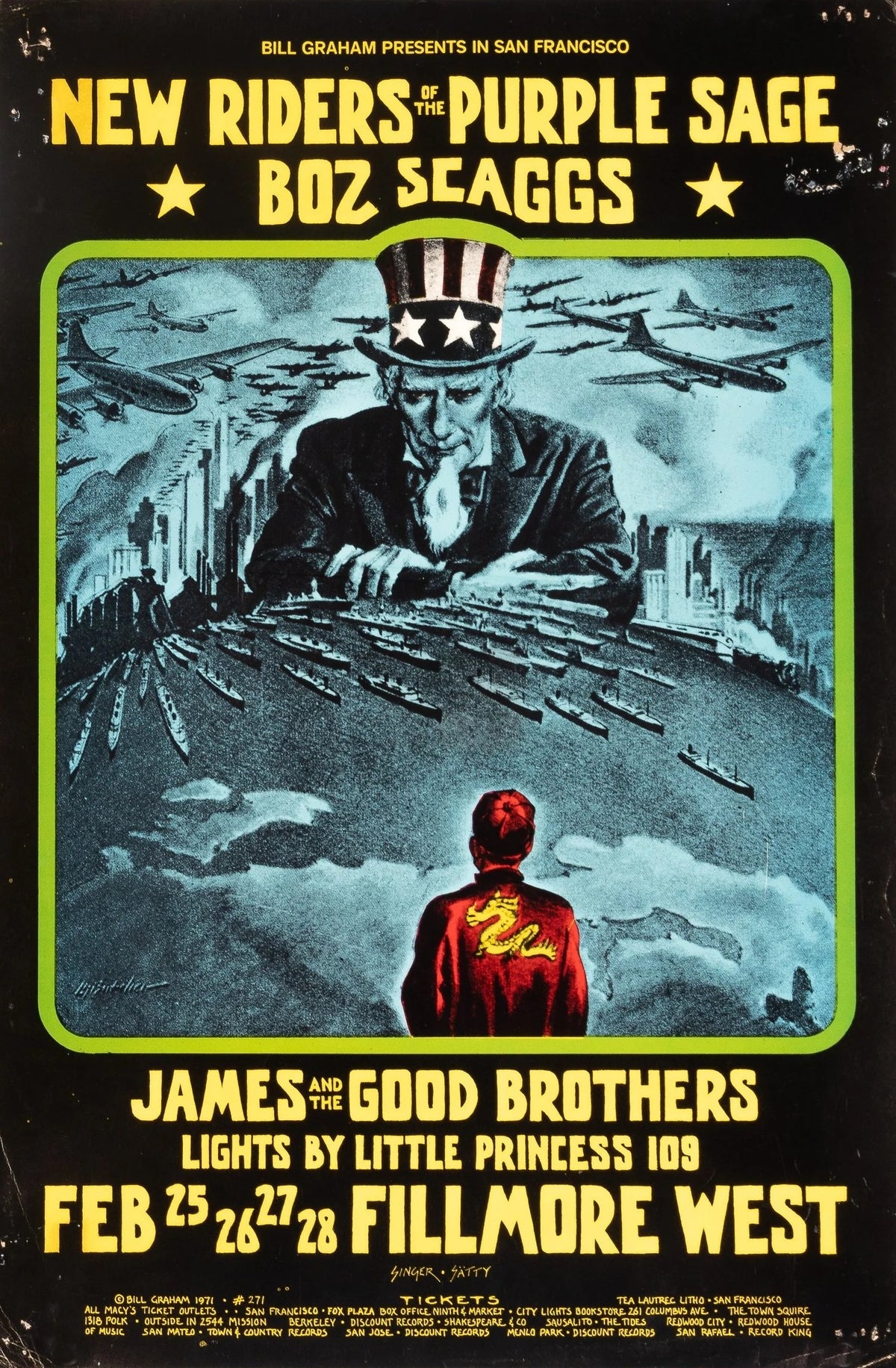 New Riders, Uncle Sam (BG-271)  - Original Vintage Poster