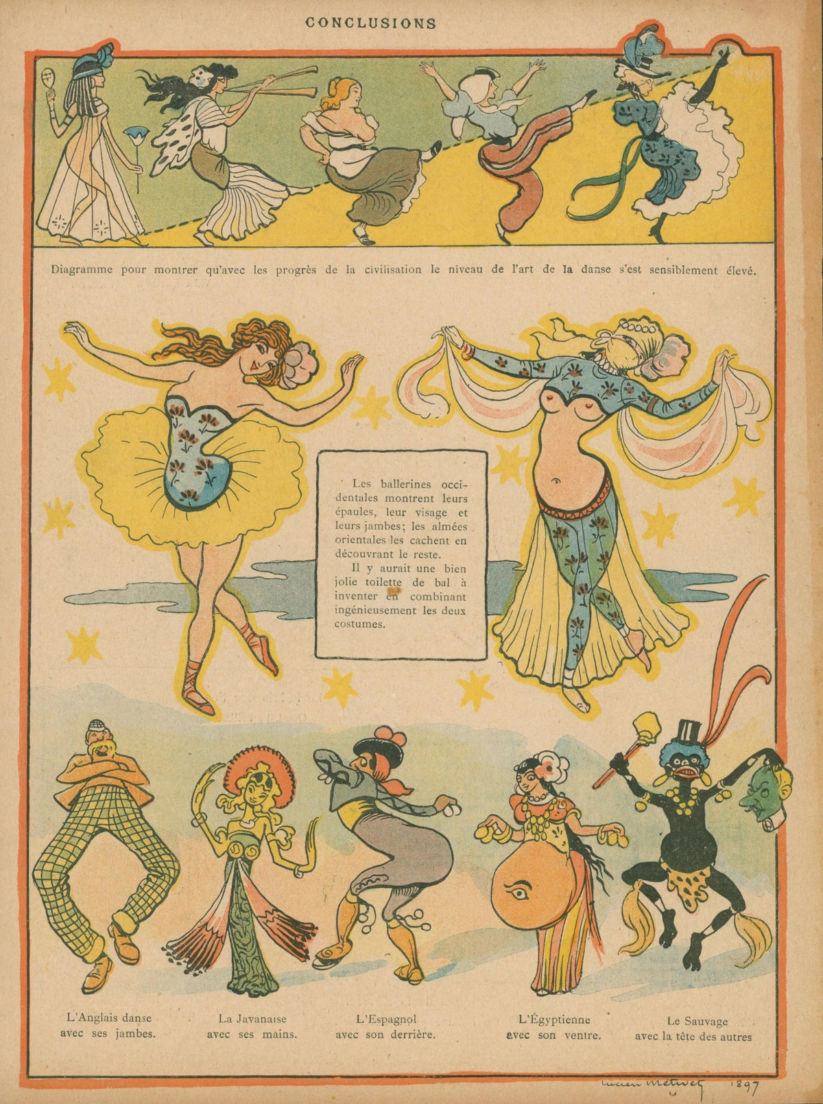 The Art of Dance, Le Rire - Original Vintage Illustration