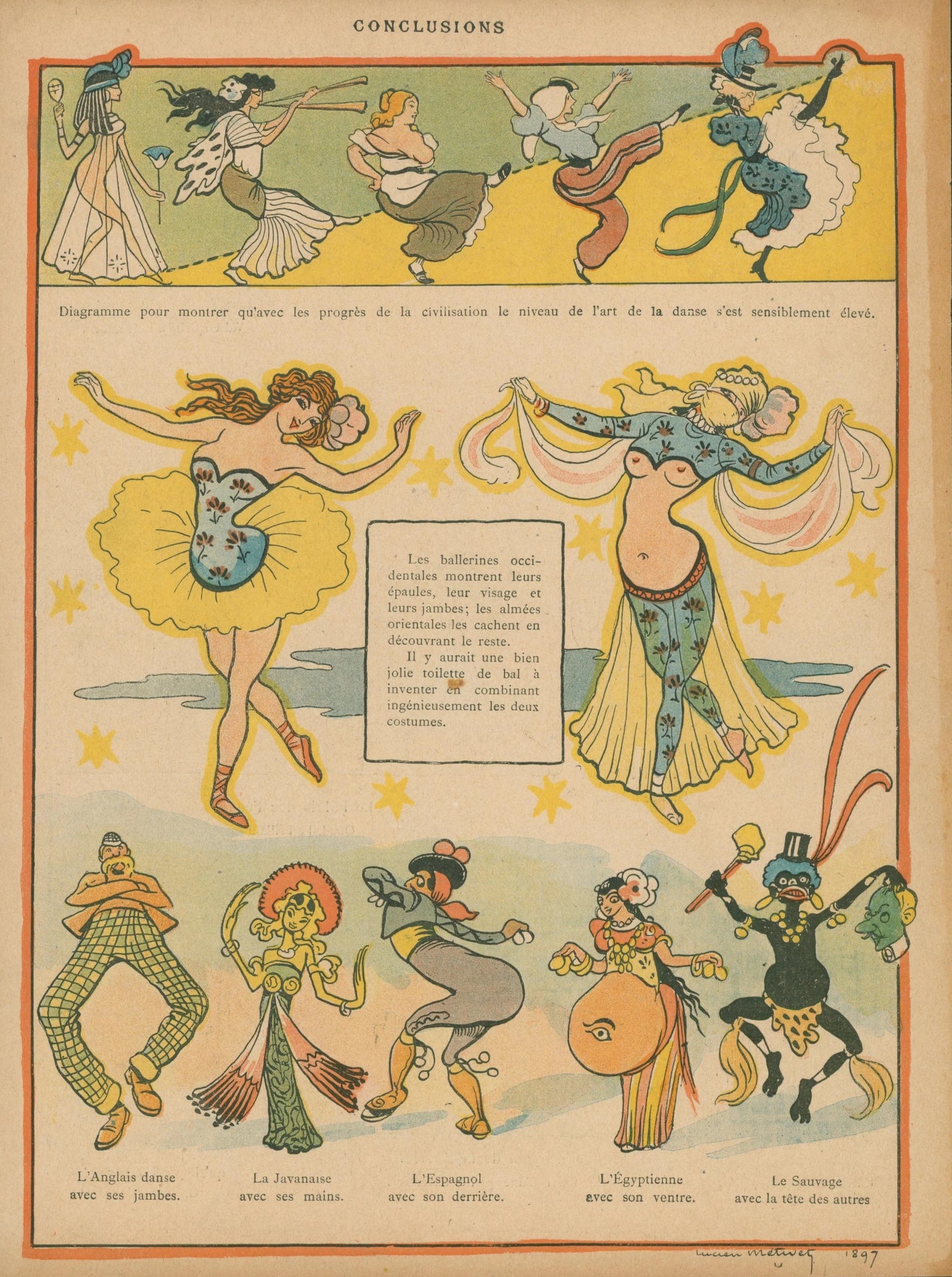 The Art of Dance, Le Rire - Original Vintage Illustration
