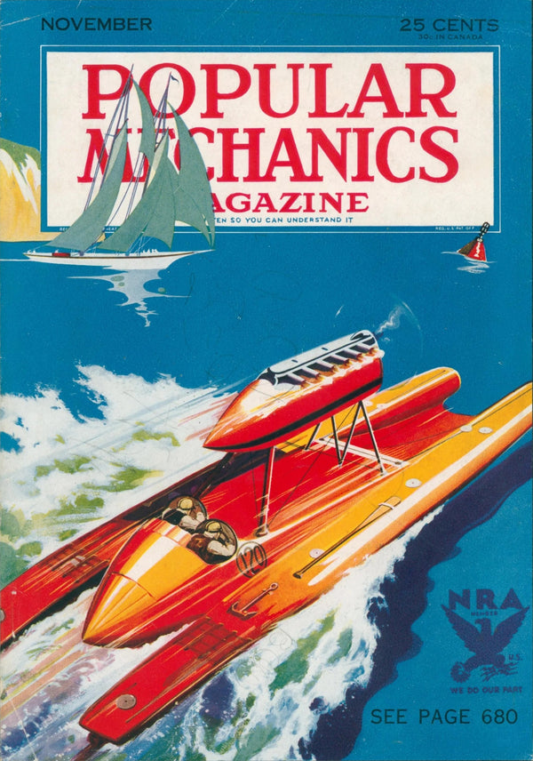 Popular Mechanics Cover 9 - Original Vintage Cover Art: