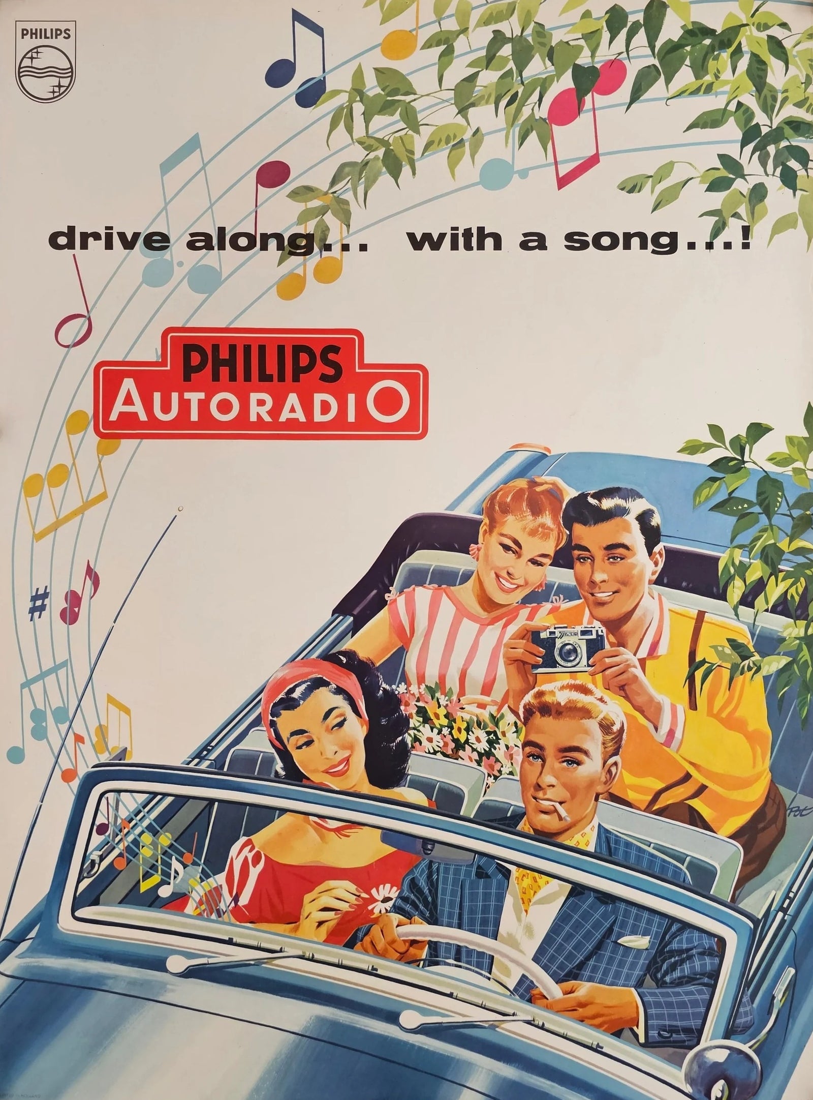 Philips Autoradio - Original Vintage Poster