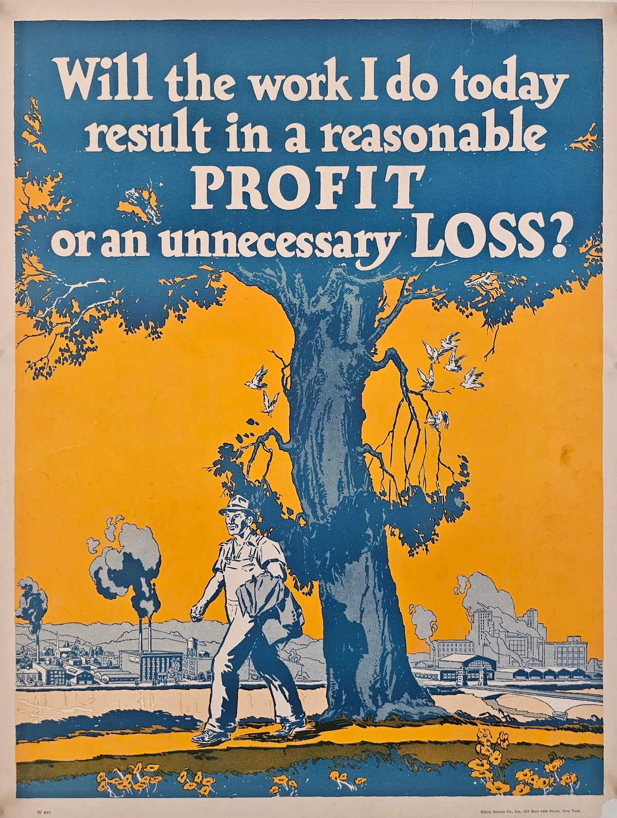 Profit or Loss, Work Propaganda (WW2) - Original Vintage Poster