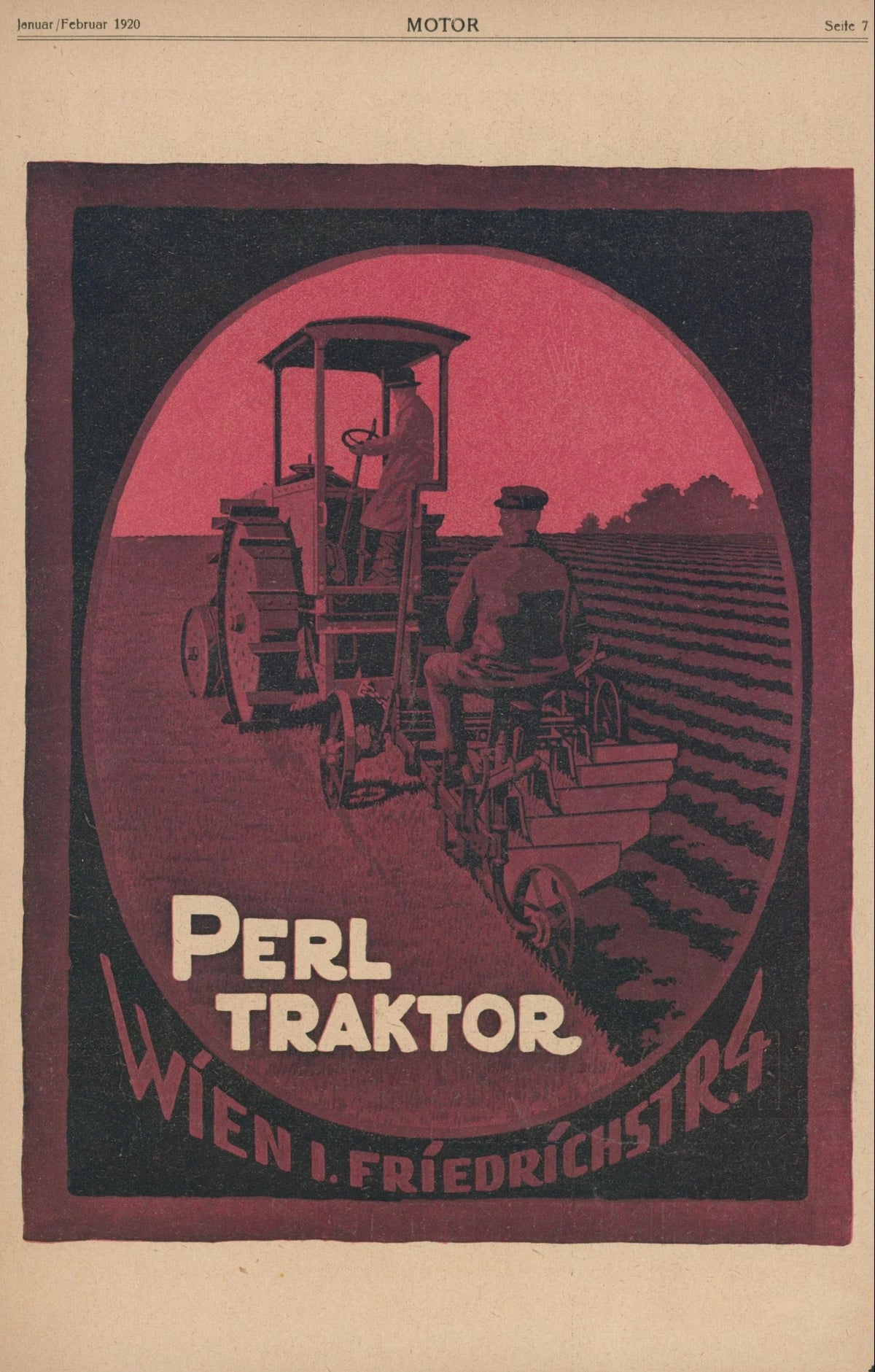 Perl Tractors - Original Vintage Ad: