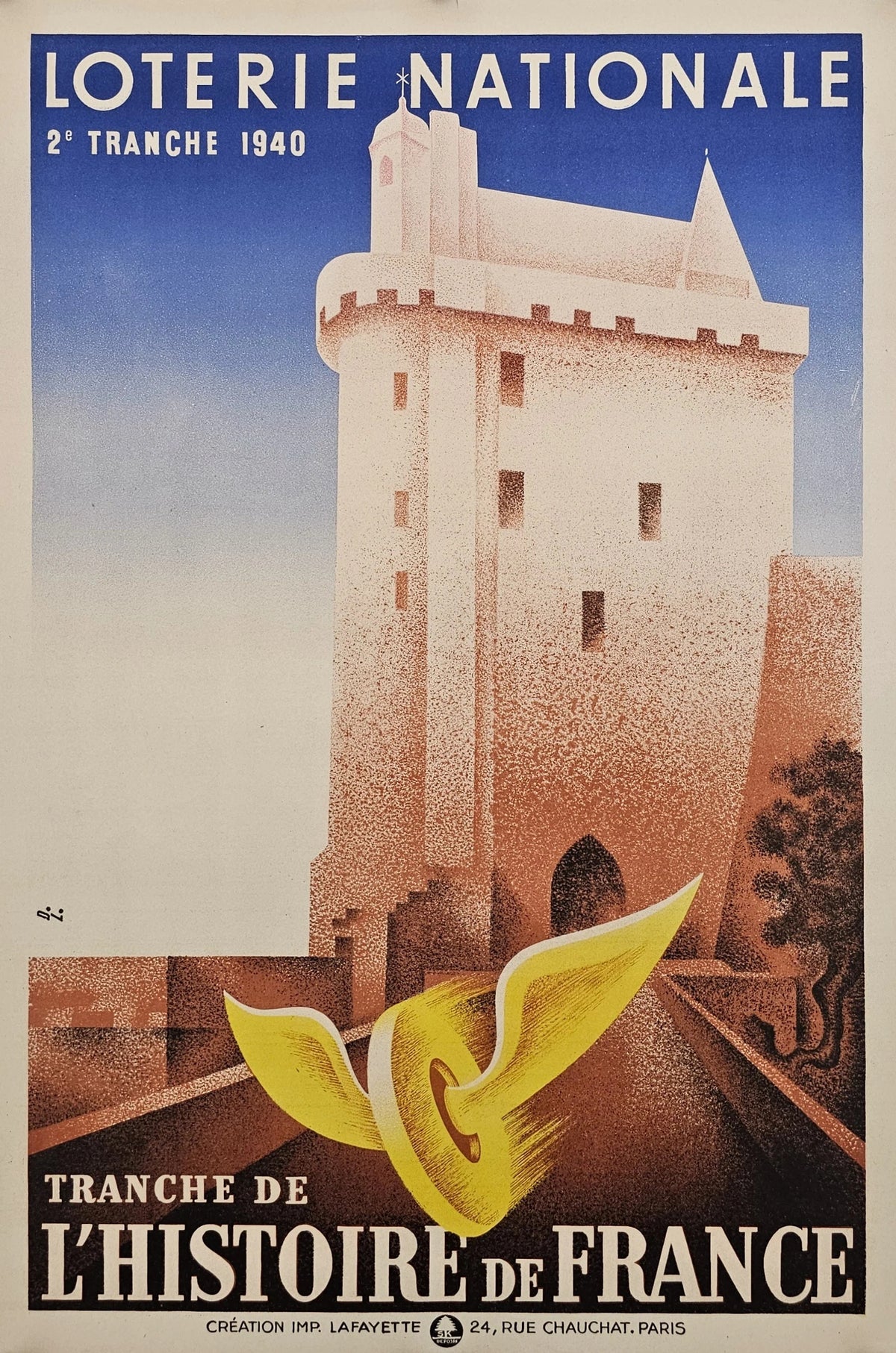 Loterie Nationale, L'histoire de France - Original Vintage Poster